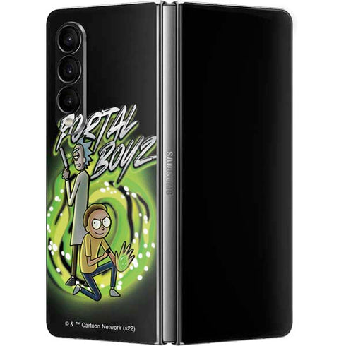 Adult Swim Rick and Morty Portal Boyz Galaxy Z Fold4 5G Skin